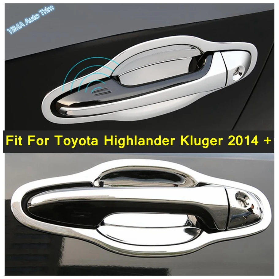 

Lapetus ABS Chrome Outside Door Catch Handle / Bowl Cover Trim Fit For Toyota Highlander Kluger 2014 - 2019 Accessories