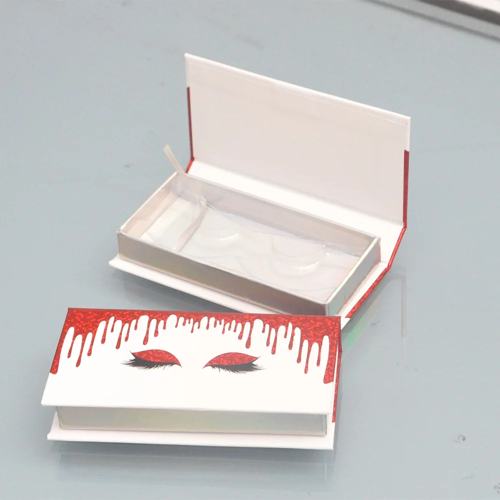 

50/pack Wholesale Lash Boxes Packaging Eyelash Box Package Custom Magnetic 3d Mink Lashes Holder Makeup Storage Case Vendors