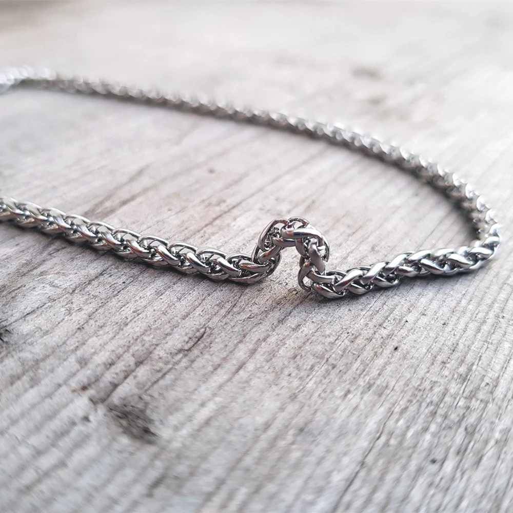 Ожерелье цепочка мужское из нержавеющей стали 4 мм|Цепочки| |