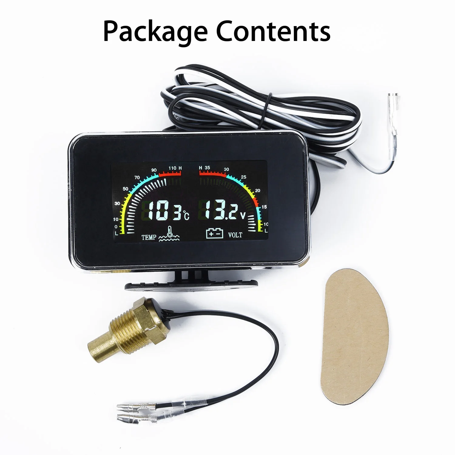 

Overheat Water Temp Gauge Temperature Sensor Digital Display Kits Meter