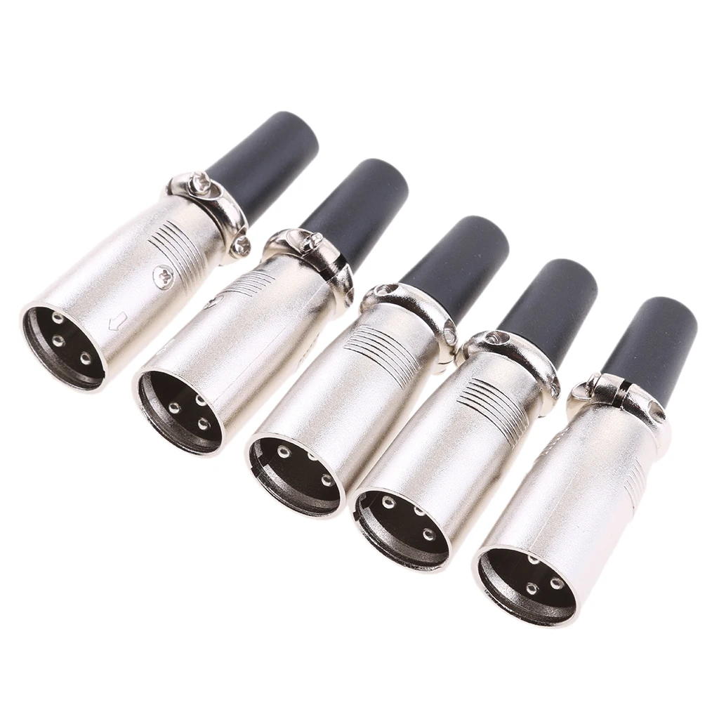 5 шт. XLR мужской микрофонный кабель аудиоразъемы для микрофона разъем аудио