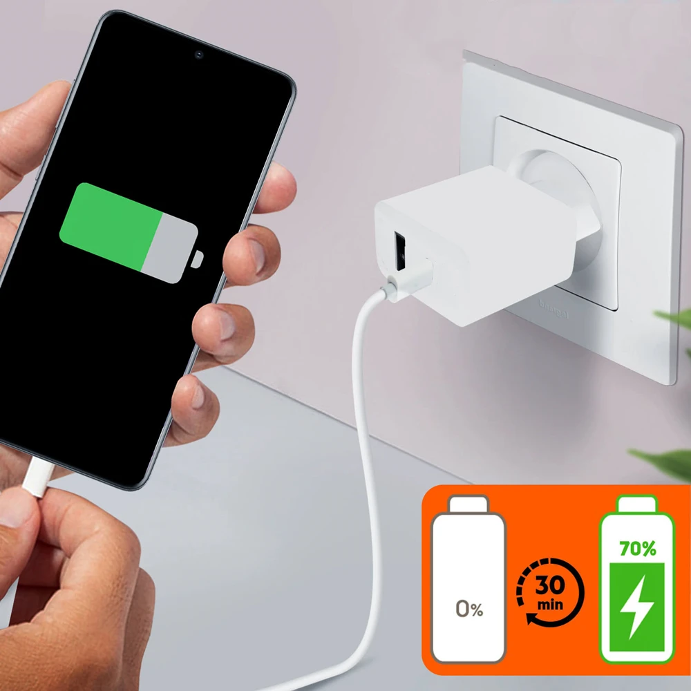 Для ЕС USB C зарядное устройство 18W 2 порта PD с технологией QC порт подачи питания для