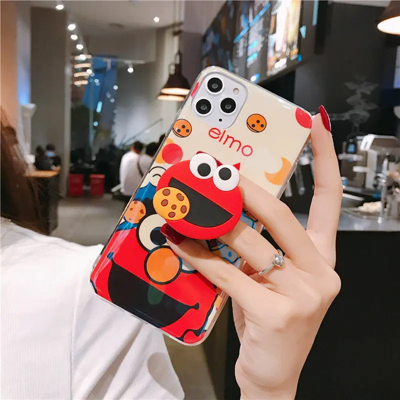 Милый чехол Elmo с изображением печенья и монстров для iphone 12 11 7 8 Puls X XR XS Max футляр