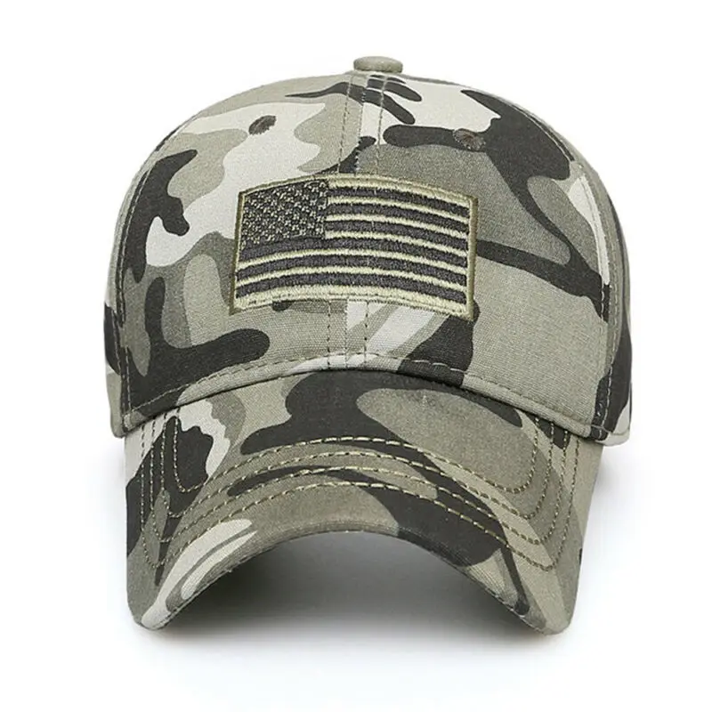 Flag Patch Hat Men Casual Baseball Cap Military Tactical Army Camo US Trucker Camouflage Outdoor Operator Detachable | Аксессуары для