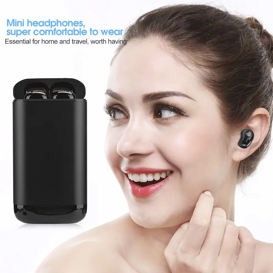 HBQ-Q66 Черный алюминиевый сплав Цифровой Дисплей Bluetooth 5 0 QI Беспроводная зарядка