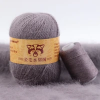 5020gset solid color hand knitting plush mink hair yarn fine quality crochet thread for cardigan scarf hat suitable for woman