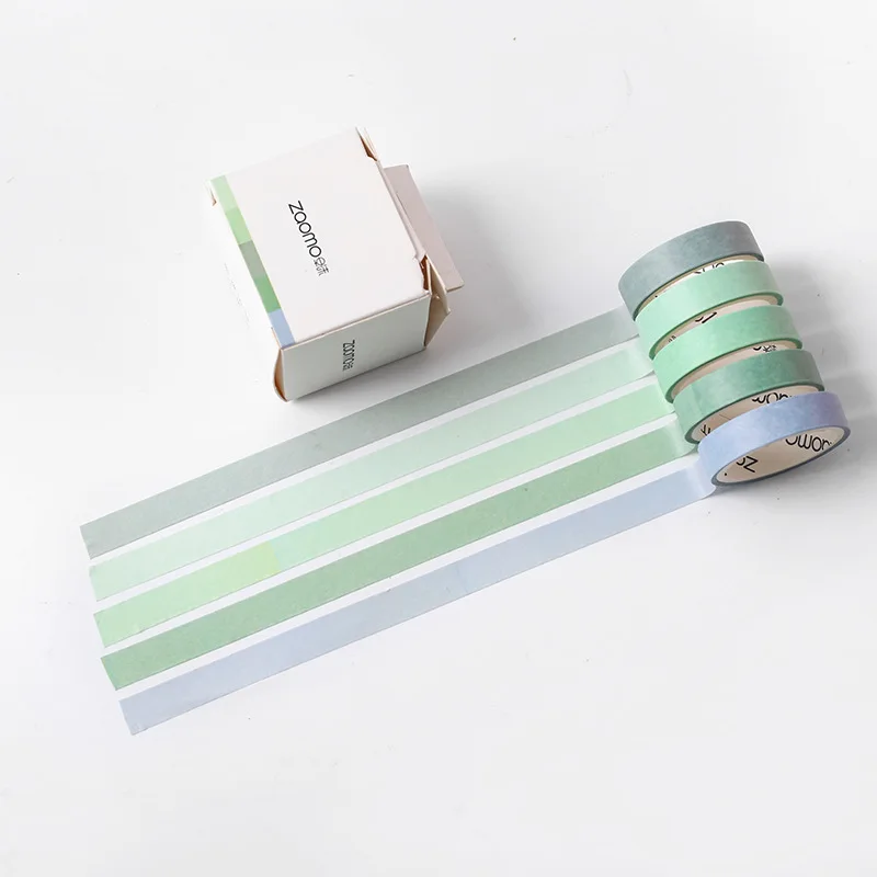 5Pcs/pack Simple Solid Color Masking Tape Set Kawaii Muji Washi Tape Diary Journal Decor Adhesive Tape Christmas Washi Tape D20