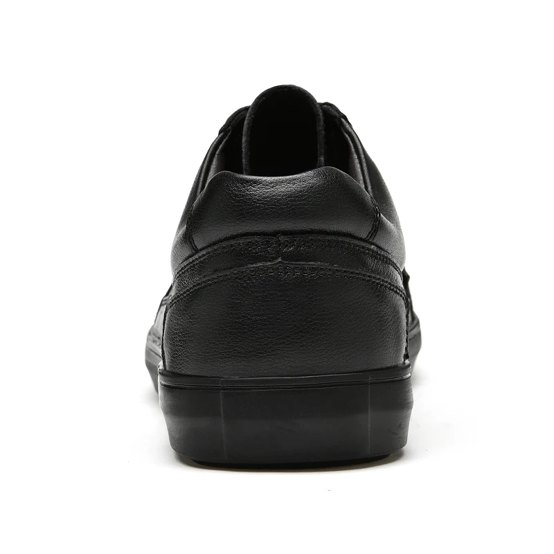 Online Sneakers Modis Pria Musim Gugur 2021 Sneakers Renda Pria Kulit Asli Hitam Sepatu Pria Fashion Remaja Top Rendah Sepatu Flat Pria Bermerek