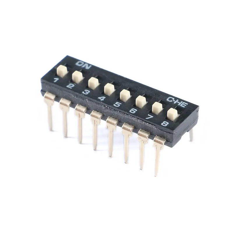 5 шт./лот DIP-переключатель 2 54 мм SMD 1P/2P/3P/4P/5P/6P/8P черный SMD-переключатель с золотым