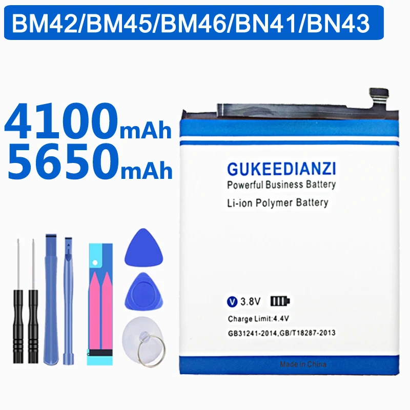 BM42 BM45 BM46 BN41 BN43 Сменный аккумулятор для телефона Xiaomi Redmi Red Rice Note 2 3 4 4X Hongmi Note2 Note3 Note4