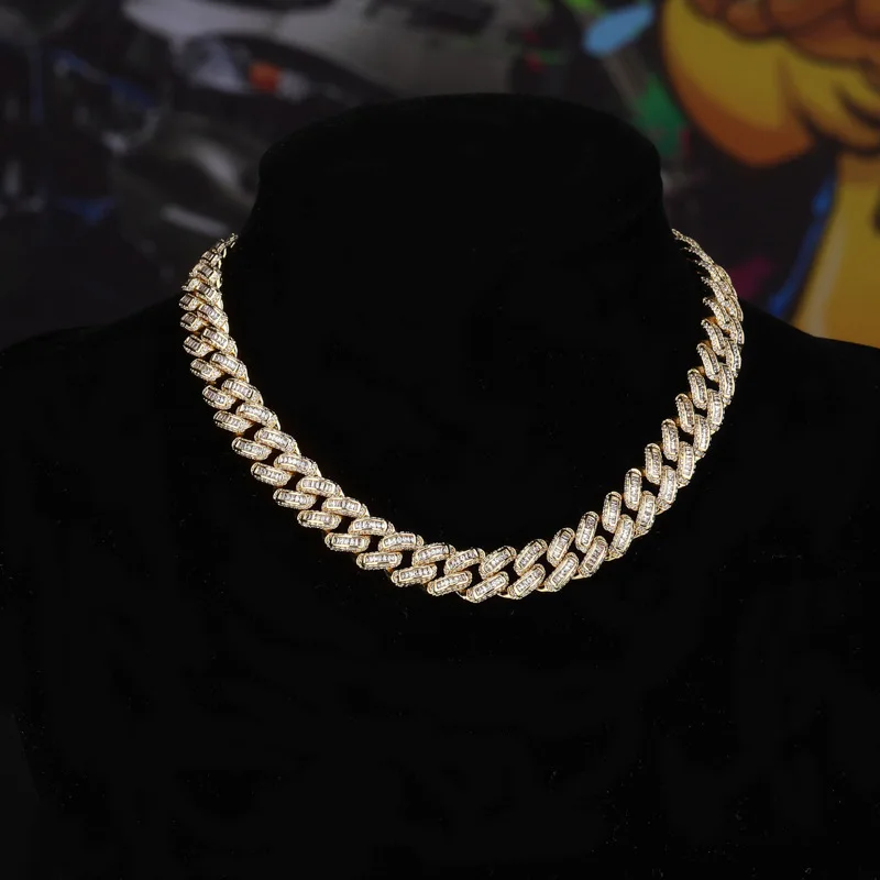 Хип-хоп Iced Out AAA CZ камень Bling кантри кубинские звенья цепи ожерелья личность может открыть замок для мужчин Bling рэппер ювелирные изделия