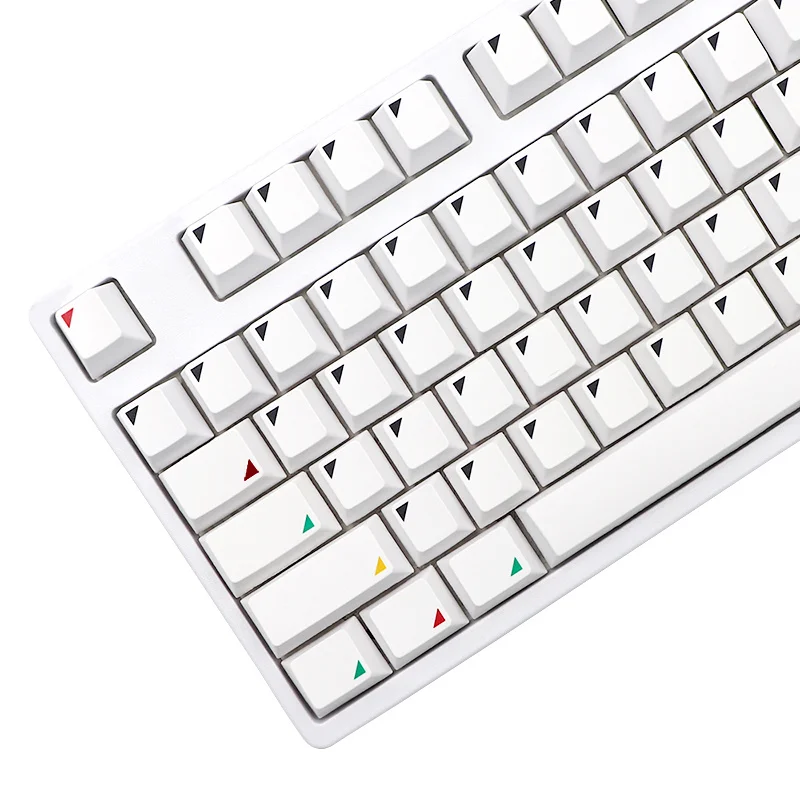 Белые колпачки клавиш GMK Pixel 132 клавиш/комплект PBT Dye Subbed с ISO Enter 6.5u пропускная