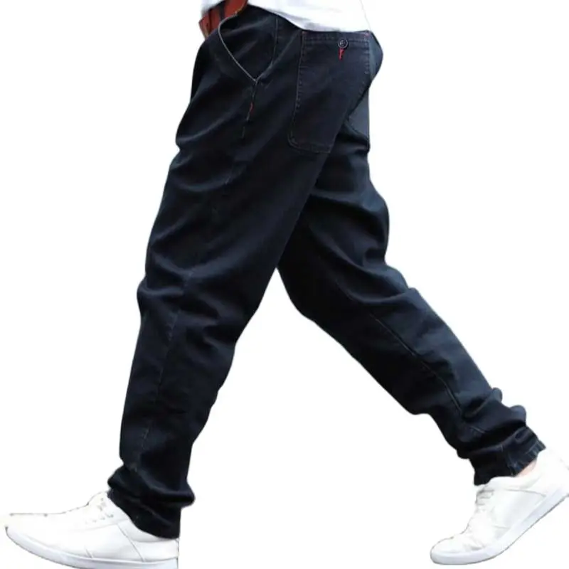 Fashion Harem Jeans Men Casual Denim Pants Loose Baggy Hip Hop Joggers Jeans Pants Black Trousers Man Clothes