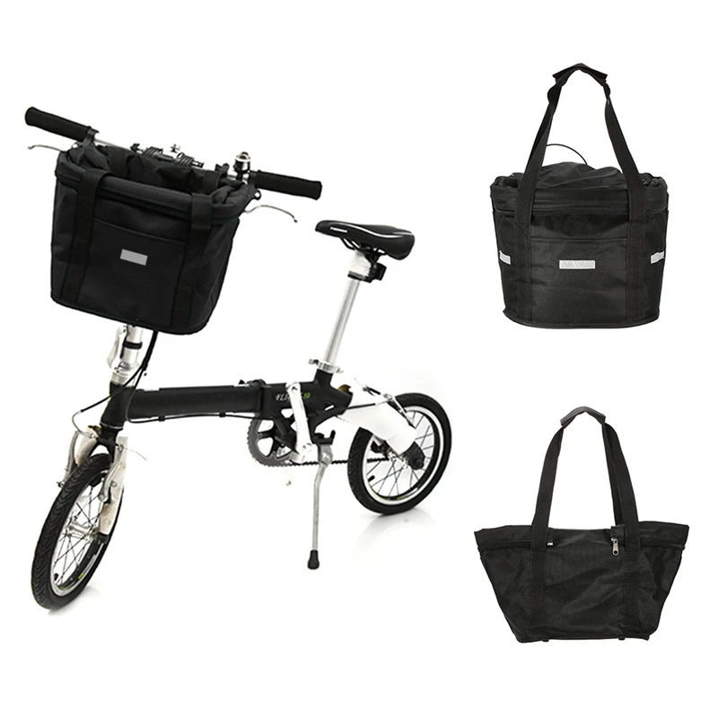 

Bicycle Front Basket Removable Waterproof Bike Handlebar Basket Pet Carrier Frame Bag Cycle Biking Front Baggage