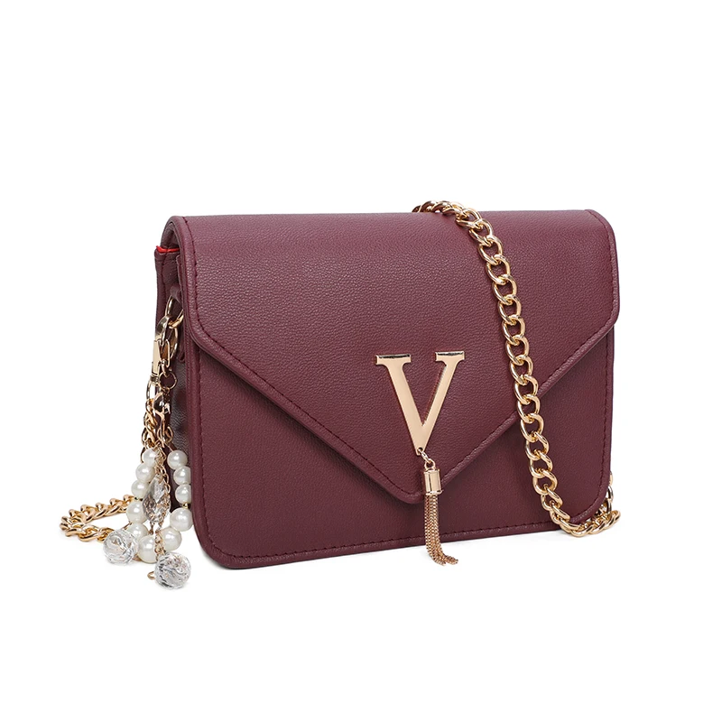 

Fashion Chic Style Handbags for Woman 2021 All-Match Designer Bags Tassel Chain Shoulder Crossbody Bag