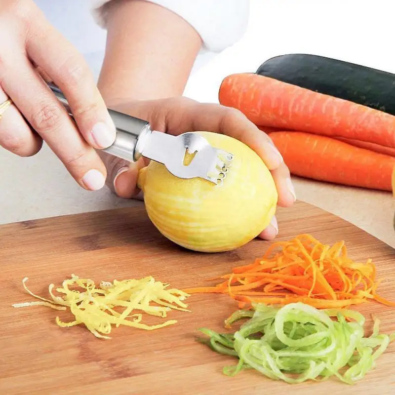 

Lemon Peeler Stainless Steel Lemon Zester Grater Lime Orange Citrus Fruit Grater Peeling Knife Kitchen Bar Accessories New