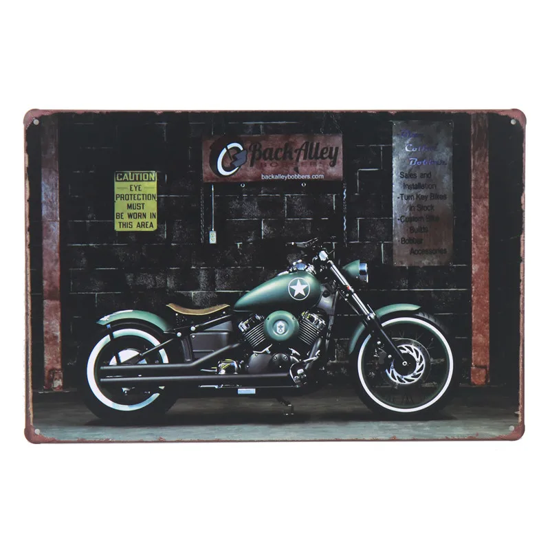 W 30X20 см винтажная Ретро металлическая жестяная вывеска Vespa мотор жестяная автобусная табличка для бара украшение для бара домашний декор для гаража H31 - Цвет: W