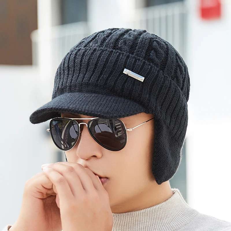 Зимняя шапка, шарф, Skullies Beanies для мужчин, вязаная шапка, женская маска, толстая Балаклава, ушанка, шерстяной берет, мужская шапка, шапка