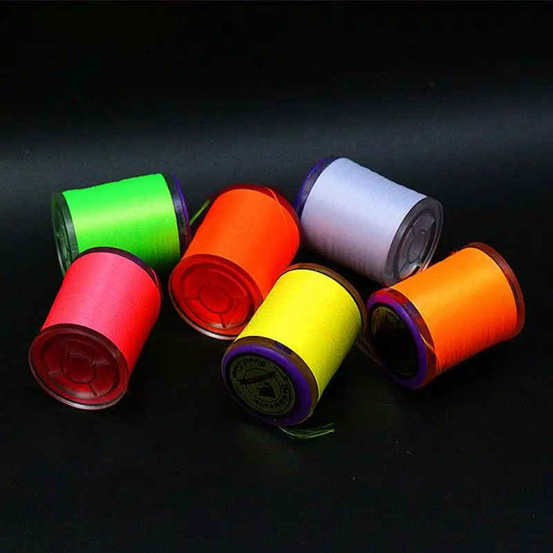 Нить для вязания мушек 150D люминесцентная УФ флуоресцентные цвета стандартные 6/0