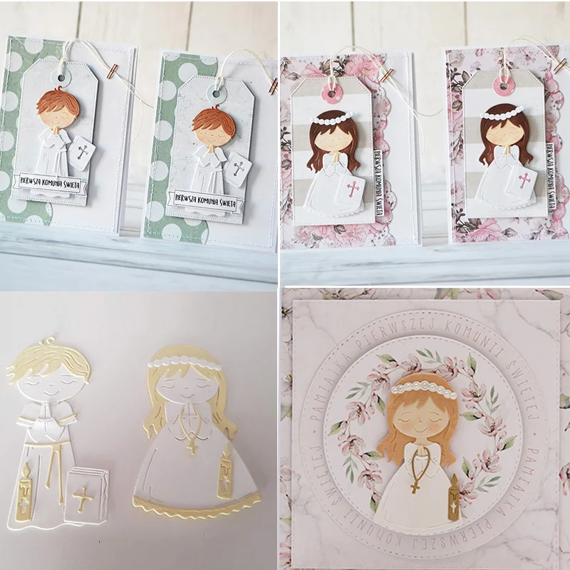 Милые высечки для маленьких мальчиков и девочек металлические скрапбукинга DIY