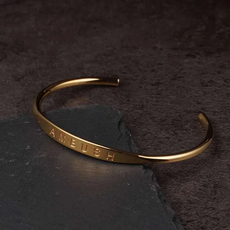 

Ambush bracelet C Shape Half Open Ring 2021 Men Women Unisex High Quality Gold Silver Four Seasons Titanium steel Hand Rings