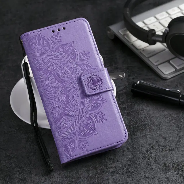 Redmi Note8T Note 8 T защитный чехол 3D Totem из искусственной кожи флип-чехол для Xiaomi Redmi Note 8 T чехол Redmi Note 8 T T8 кошелек Броня - Цвет: Фиолетовый