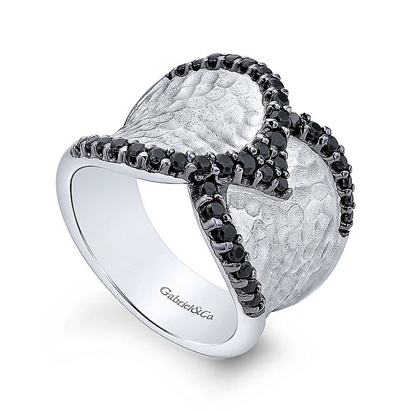 Уникальный стиль черный и белый цвет ретро накладные кольца на палец для женщин