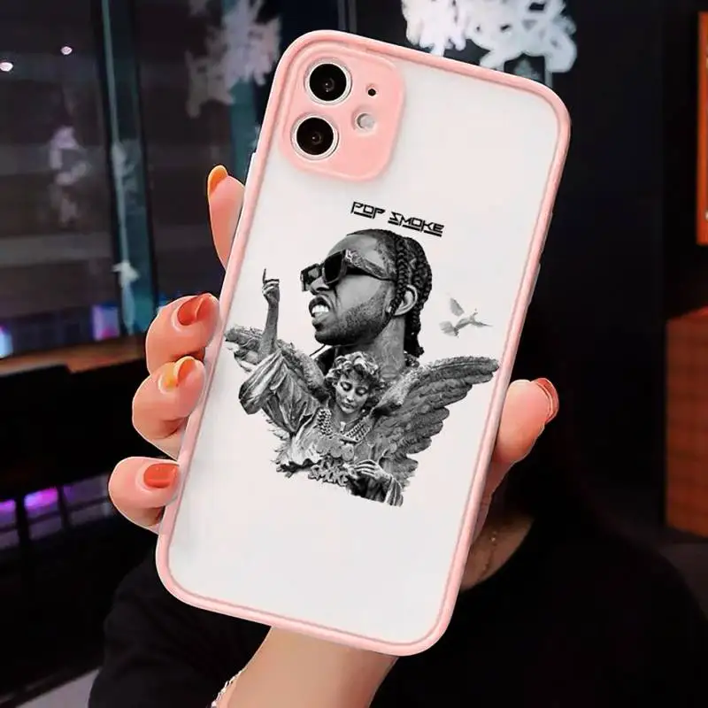 

POP SMOKE high quality Phone Cases matte transparent For iphone 7 8 11 12 plus mini x xs xr pro max cover