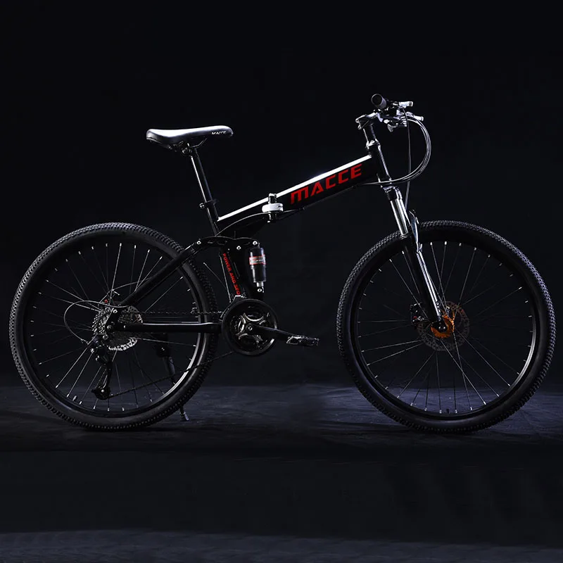24 дюймовый складной горный велосипед 21 скоростной двойной амортизационный