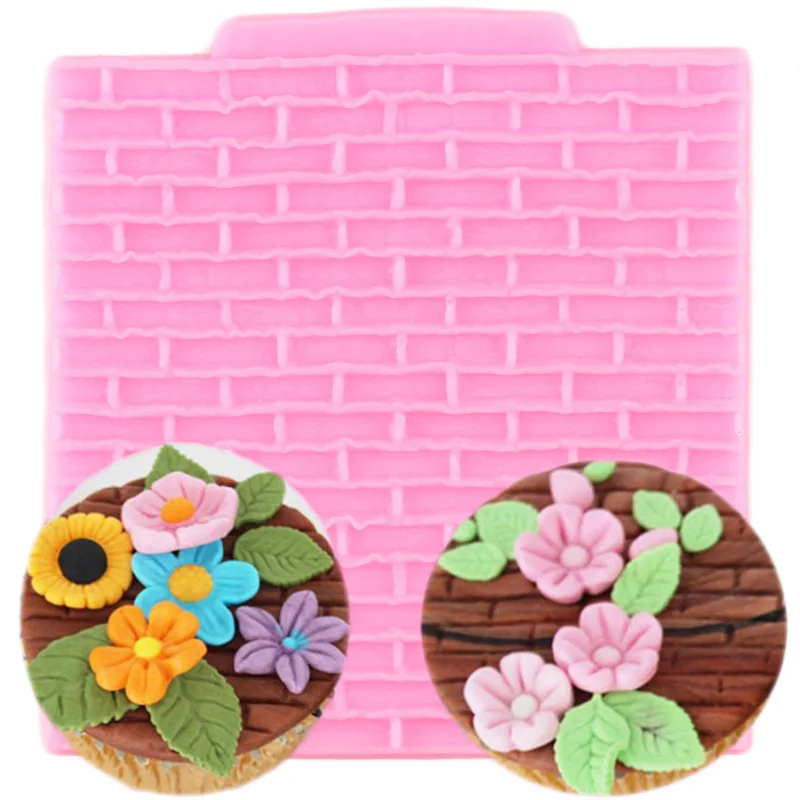 Каменная текстура Настенная силиконовая форма кружевной коврик шоколадная