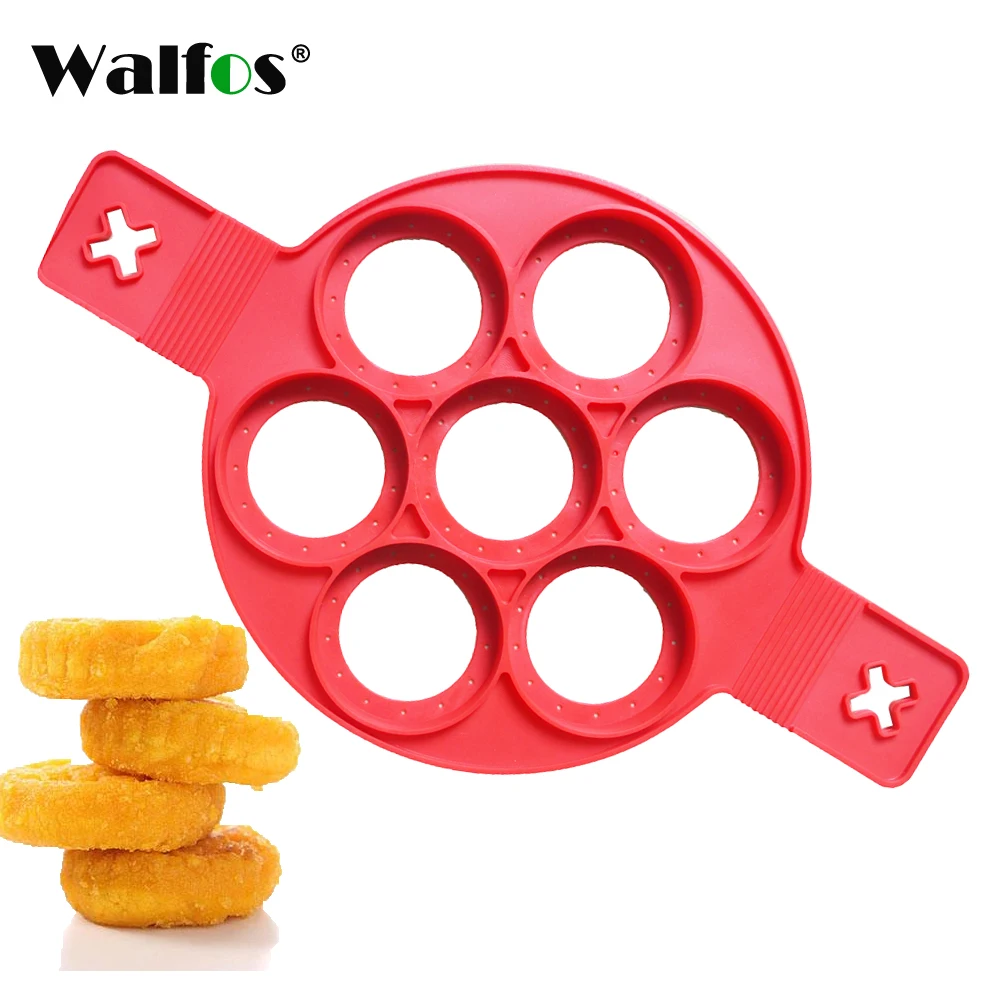 

Walfos FOOD GRADE Silicone Nonstick Egg Ring Cookie Meat Pie Maker Dessert Pancake Mold Maker Baking Tools Cake Pan Mold