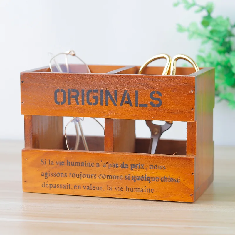 Прямая продажа с фабрики продуктовый Настольный деревянный ящик для хранения