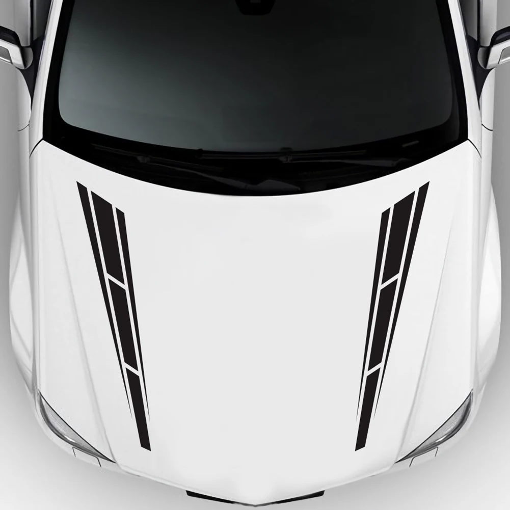 

6pcs Waterproof Hood Cover Sticker Decals Car Side Door Body Hood Rearview Mirror Decal Stickers Set Racing Car Accessories
