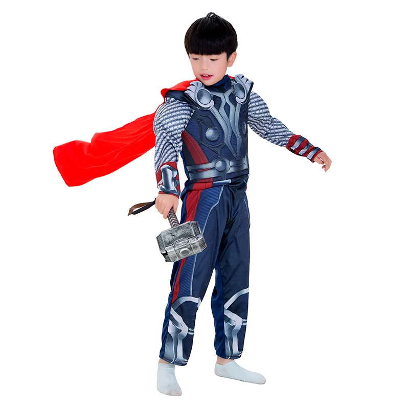 Детские костюмы супергероя для косплея мускул Тор одежда с вредителями Мстители