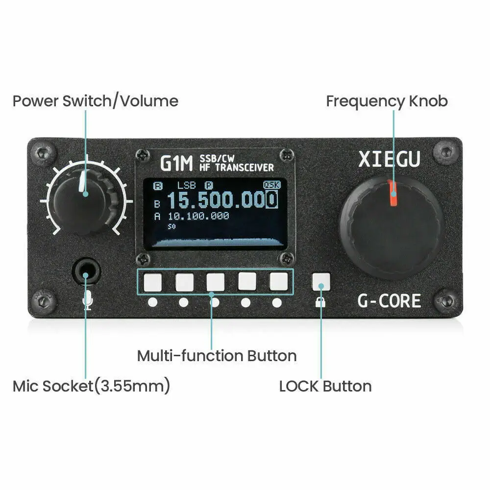 Любительское радио XIEGU G1M SSB/CW 0,5-30 MHz Moblie радио HF трансивер Ham QRP