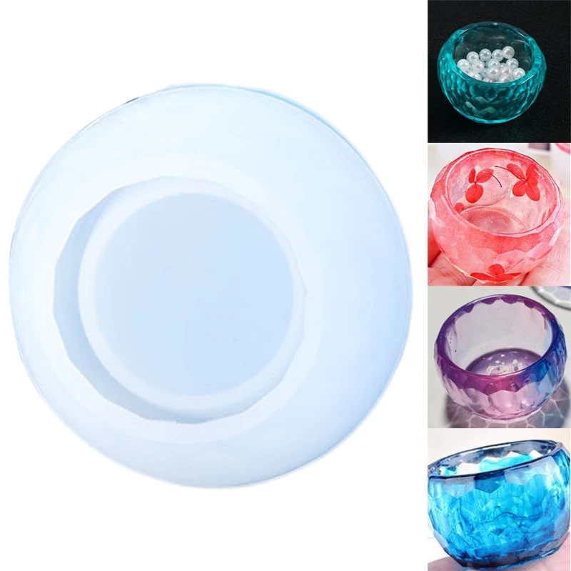 Crystal Epoxy Resin Mold Rhombus Small Bowl Silicone Mould DIY Crafts Ornaments Decorations Making Tool