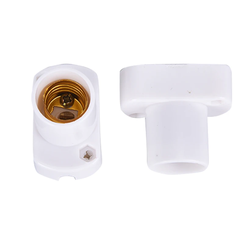 

White Square Lamp Holder For E17 E14 LED Light Bulbs Aging-Test Light Base