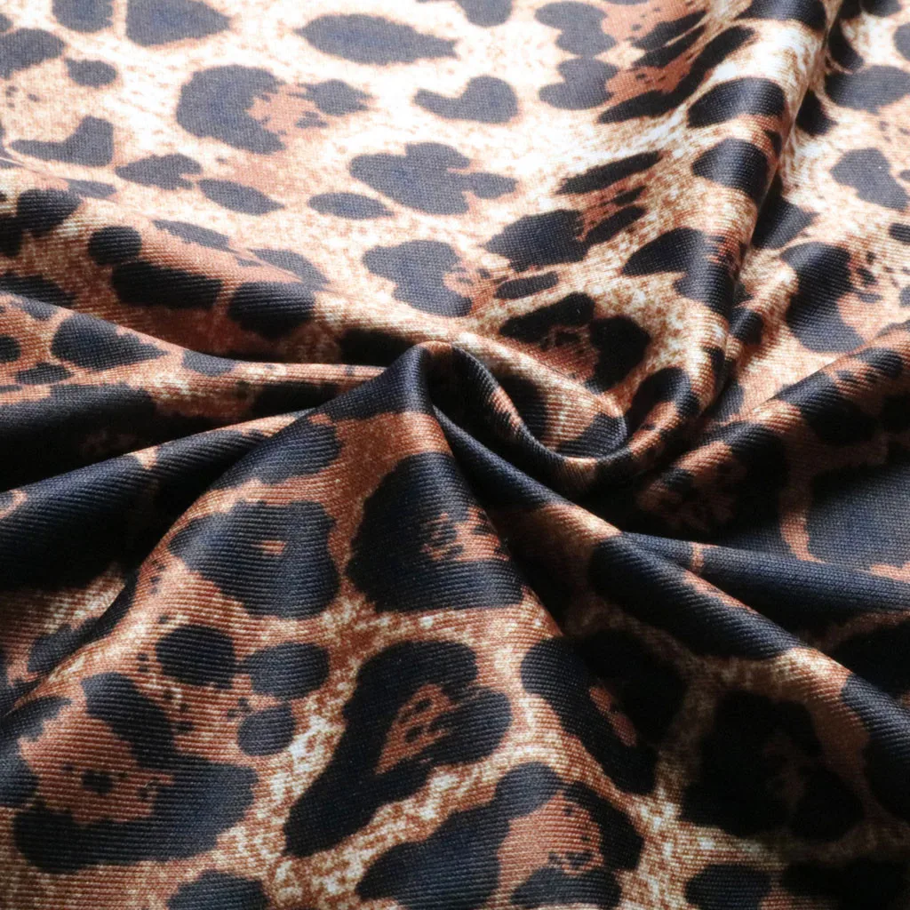 

Women Leopard Print Bodysuits Playsuit Sexy V Neck Zipper Long Sleeves Slim Jumpsuits Office Lady Casual Fashion Rompers 2020