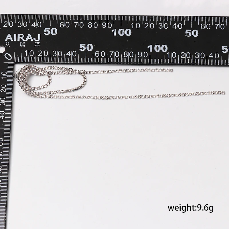 Новые длинные висячие серьги с кристаллами и кисточками для женщин блестящие