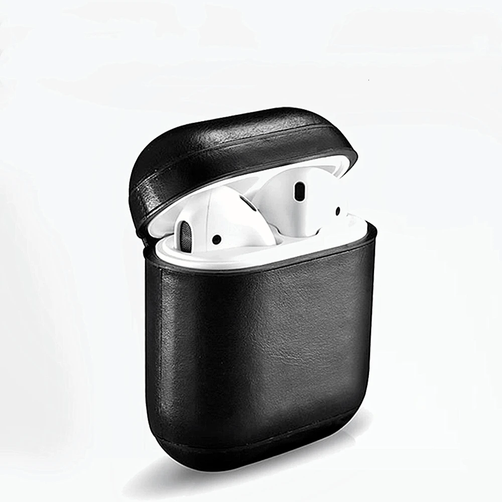Кожаный чехол-Крючок для наушников для Apple Airpods, винтажные наушники для Airpods, чехол, коричневый матовый защитный чехол для зарядки