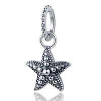 hot sale 925 sterling silver ocean starfish charm beads fit original pandora bracelet pendant necklace jewelry gifts for ladies