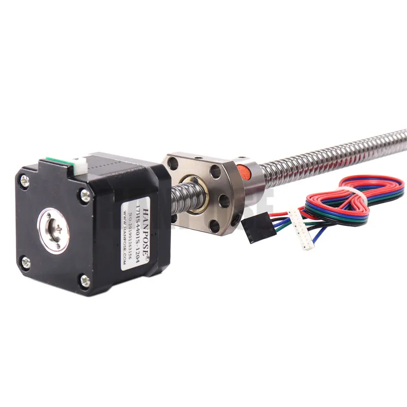 

10pcs 3D printer motor100 200 300mm nema17 ballscrew stepper motor 1.7A 40N.cm 17HS4401S-SFU1204 4-lead CNC