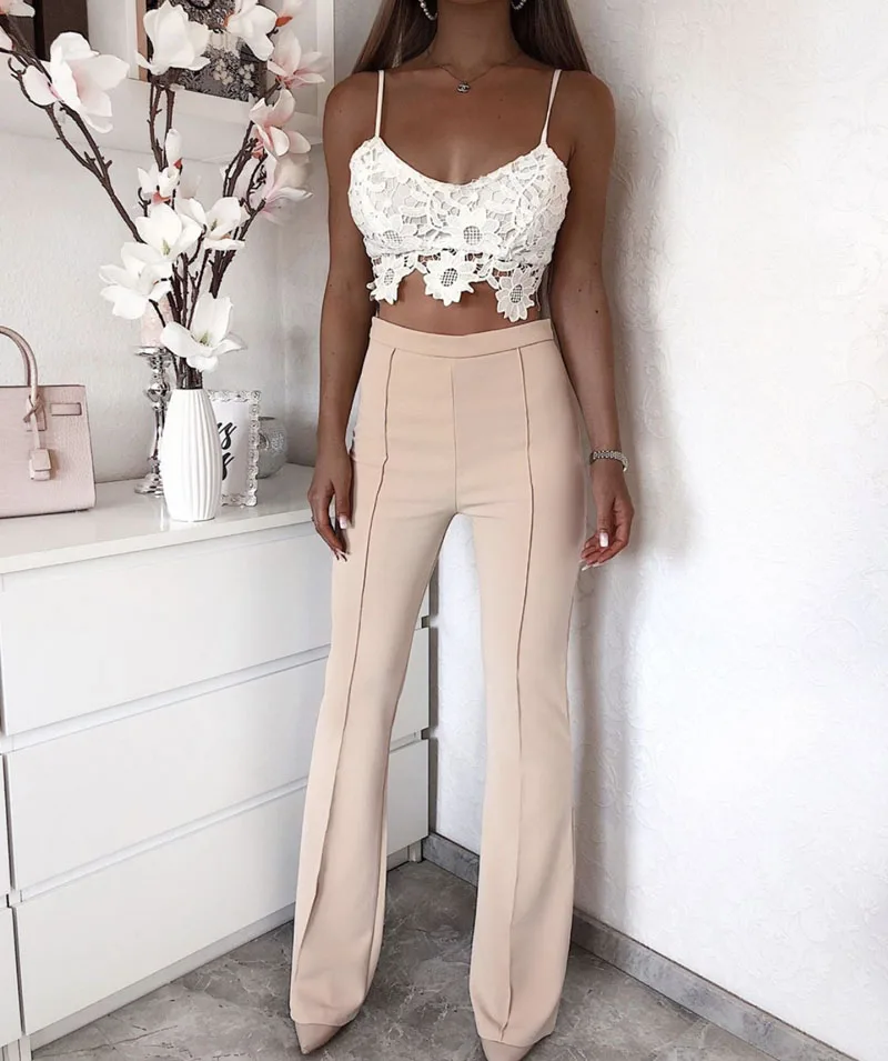 Женские летние брюки с париком Зимние Повседневные уличные однотонные