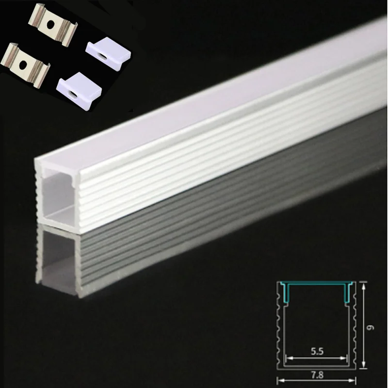 

DHL 10-100PCS 1m Recessed LED aluminum profile Led Line Bar light 3528 5050 5630 soft led strip,milky cover aluminum channel