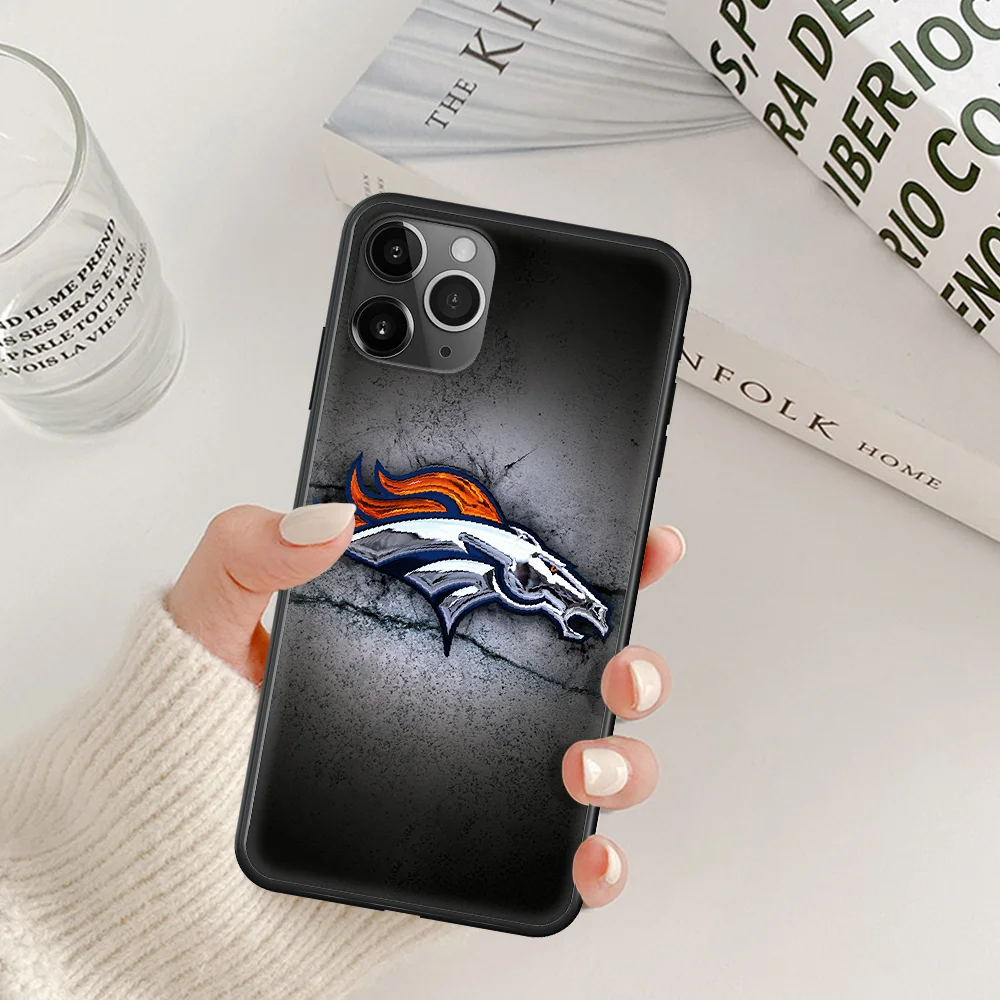 

Denver Bronco American Football Phone Case For IPhone 5 5S SE 5C 6 6S 7 8 Plus X XS XR 11 12 Mini Pro Max 2020 black Etui Tpu