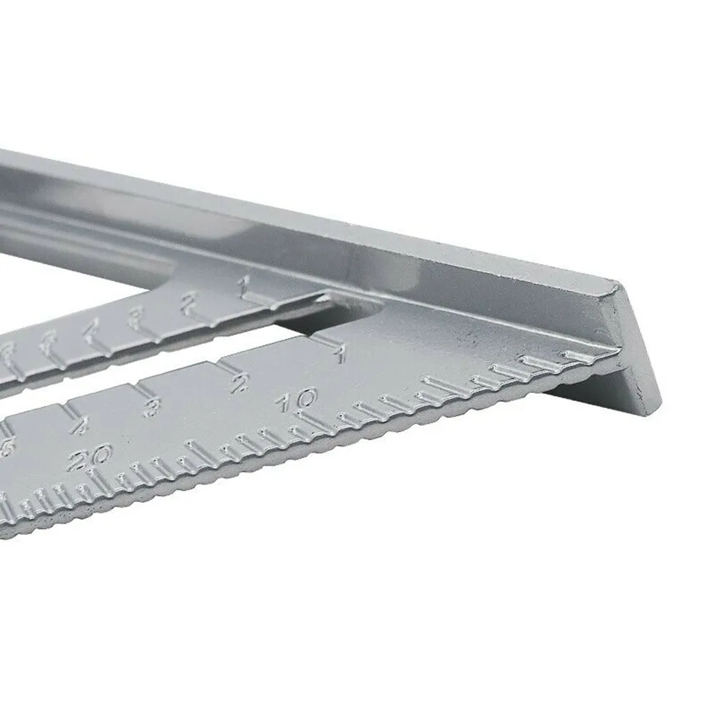 

2pcs Triangle Ruler 7" Aluminum Imperial Protractor Ruler Woodworking