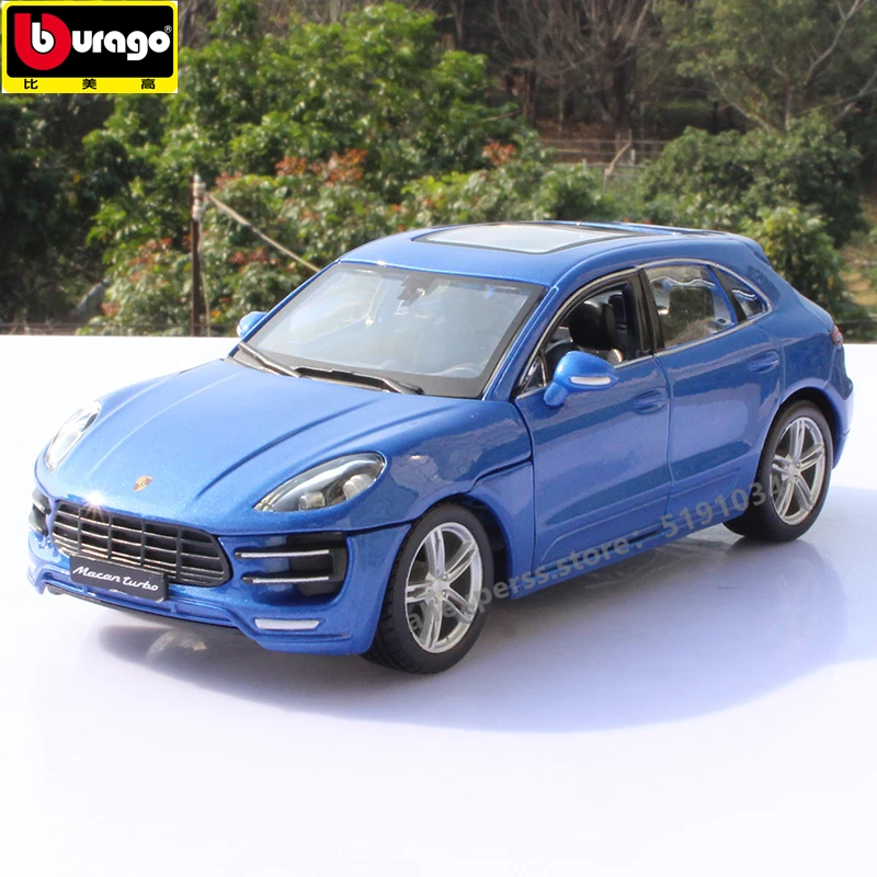 Bburago 1:24 Porsche Macan alloy car model simulation car decoration collection gift toy