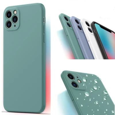 Чехол для Apple iphone 11 Pro Max 2020 12 Мягкий защитный чехол из жидкого силикона Xs XR 6S 7 8