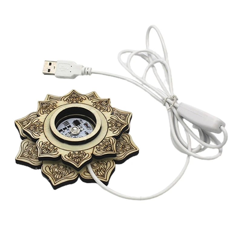 E8FE USB креативный 3D ночник с хрустальным шаром прикроватная лампа светящаяся