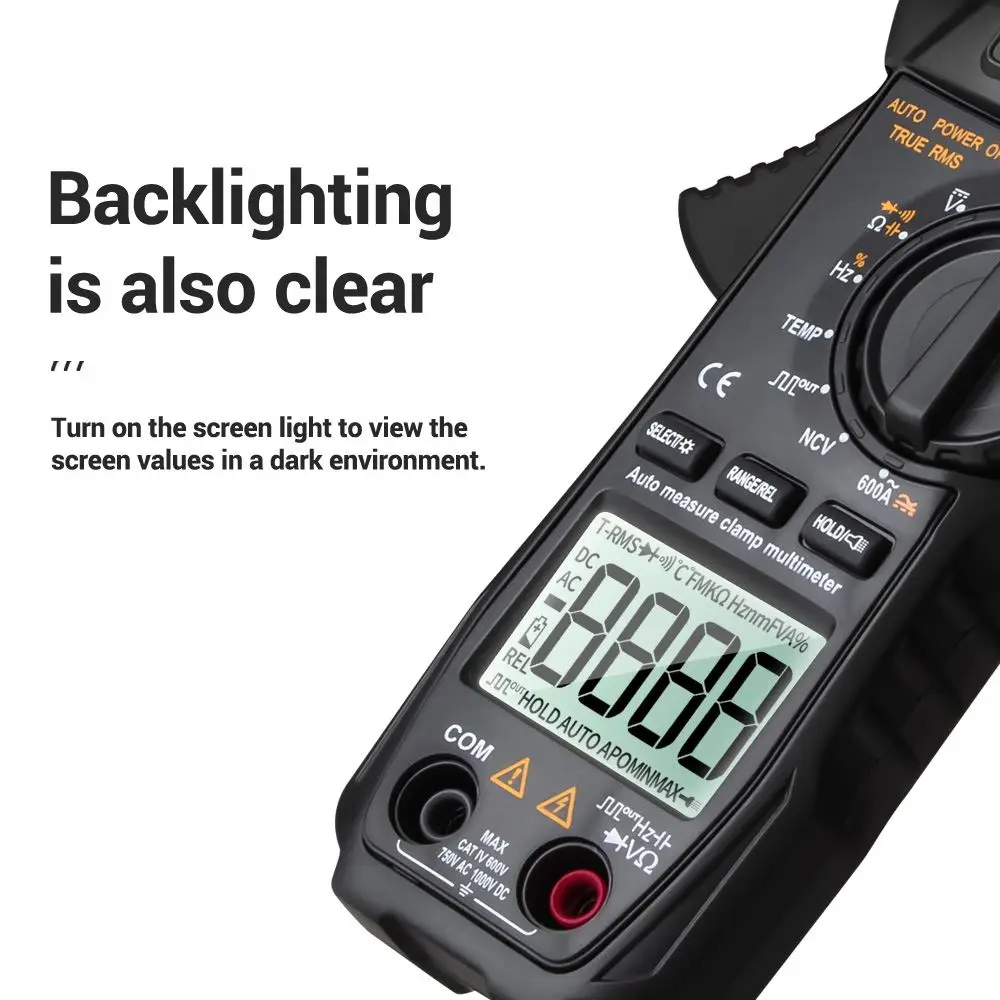 Цифровые токоизмерительные клещи True RMS тестер зажимов постоянного/переменного